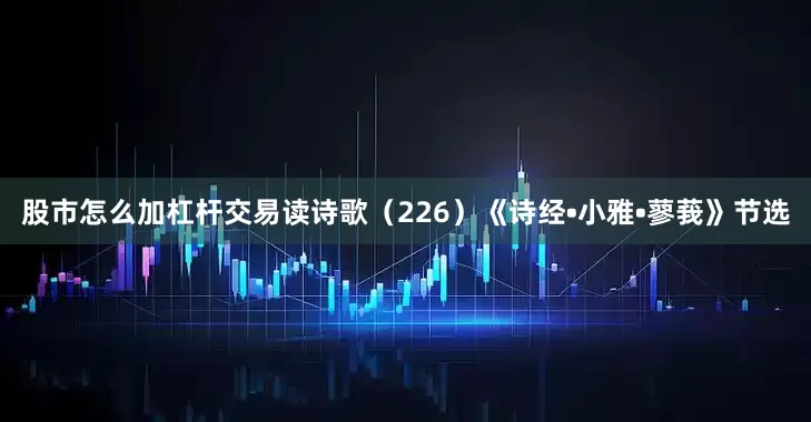 股市怎么加杠杆交易读诗歌（226）《诗经•小雅•蓼莪》节选